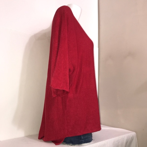 Isabella D. Ruby Red Sparkle Modal Long Sleeve Top - Picture 6 of 11